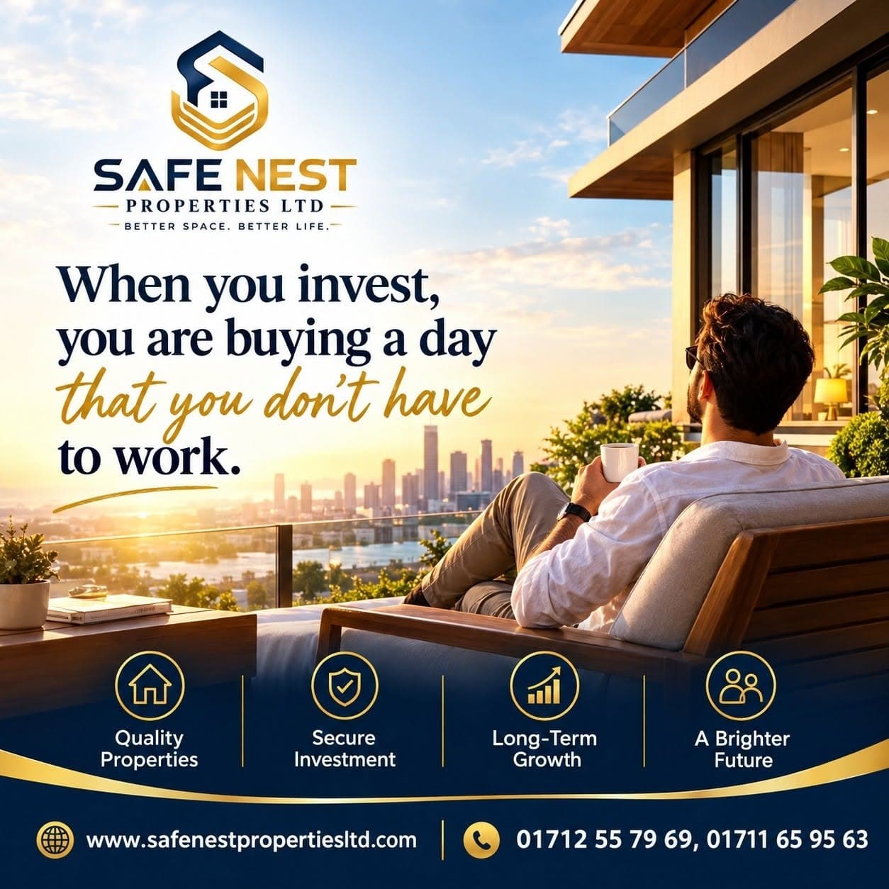 SafeNest Properties - when you invest, you are buying a day that you don't have to work